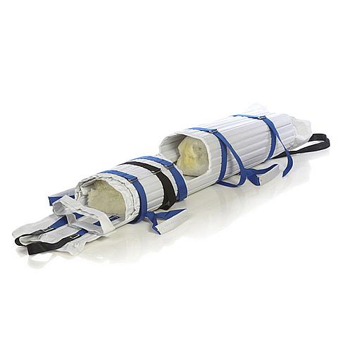 SG04731 Neil Robertson Stretcher The Neil Robertson Stretcher & Carry Bag is constructed from strong spliced slats and tough cotton. It ensures the patient is secure and stable before and during lifting.